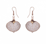 Серьги листья Ester Bijoux Осина LF30C-RG BR