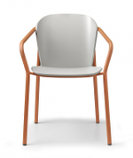 Кресло деревянное Scab Design Finn Metal Wood, терракотовый, матовый серый бук
