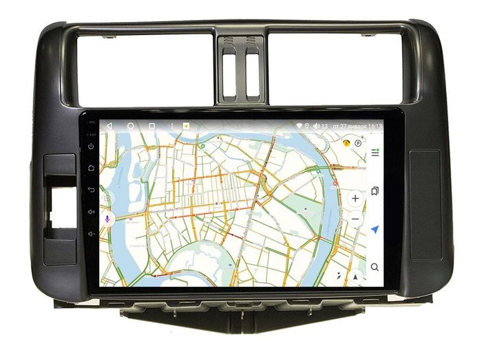 Магнитола для Toyota Land Cruiser Prado 150 2009-2013 (рамка черная) - Vaycar VA77-0065 на Android 13, Быстрая, 4G SIM-слот