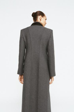 Мантеко шерстяной пальто, облегающий силуэт, ZW COLLECTION LIMITED EDITION