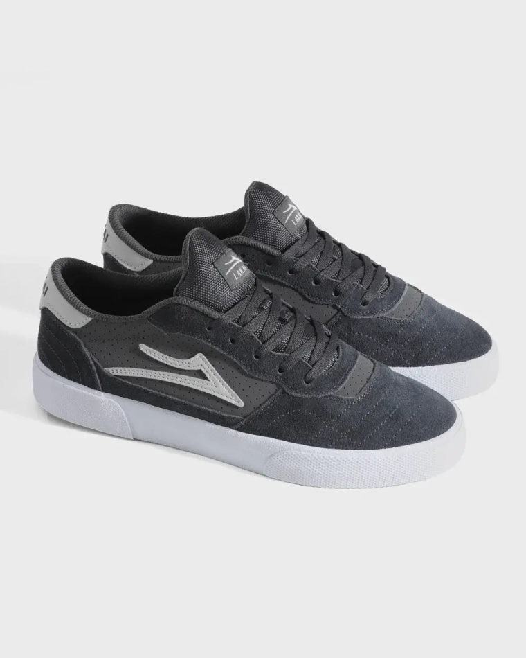 Кеды Cambridge - Charcoal Suede / White Logo / Perf Leather