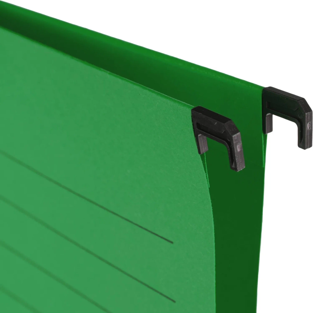 Папка подвесная регистратура Комус зеленая Foolscap, 25 шт