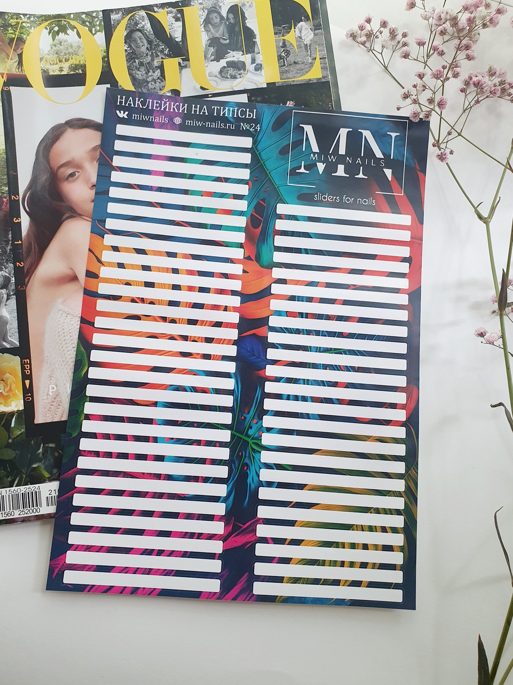 Наклейки на типсы MIW NAILS №24
