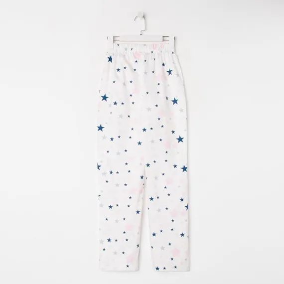 Брюки женские KAFTAN "Pink stars", р. 40-42, белый