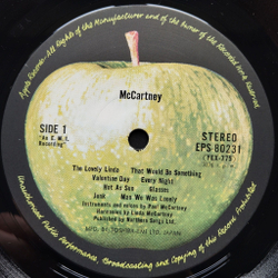 Винтажная виниловая пластинка LP Paul McCartney (Japan 1975) (Obi) Valentine Day