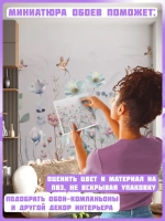 Фотообои цветы и птицы на розовом фоне