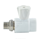 Кран шаровой PP-R белый Дн 25х3/4" НР прямой для радиатора VALFEX 10149025