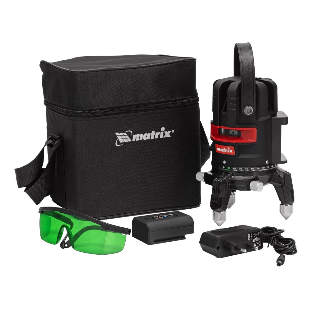 Лазерный уровень Matrix ML 06 Green, 30 м, 520 нм, аккумулятор Li 2800 мАч, резьба 5/8"