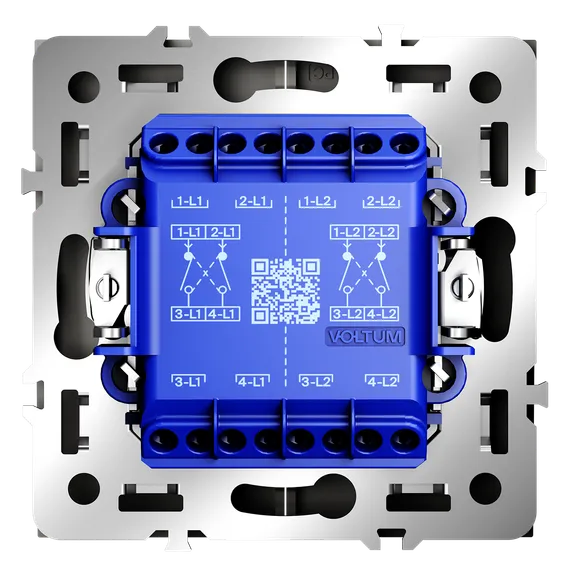 Переключатель перекрёстный двухклавишный Voltum S70 Кашемир VLS020503