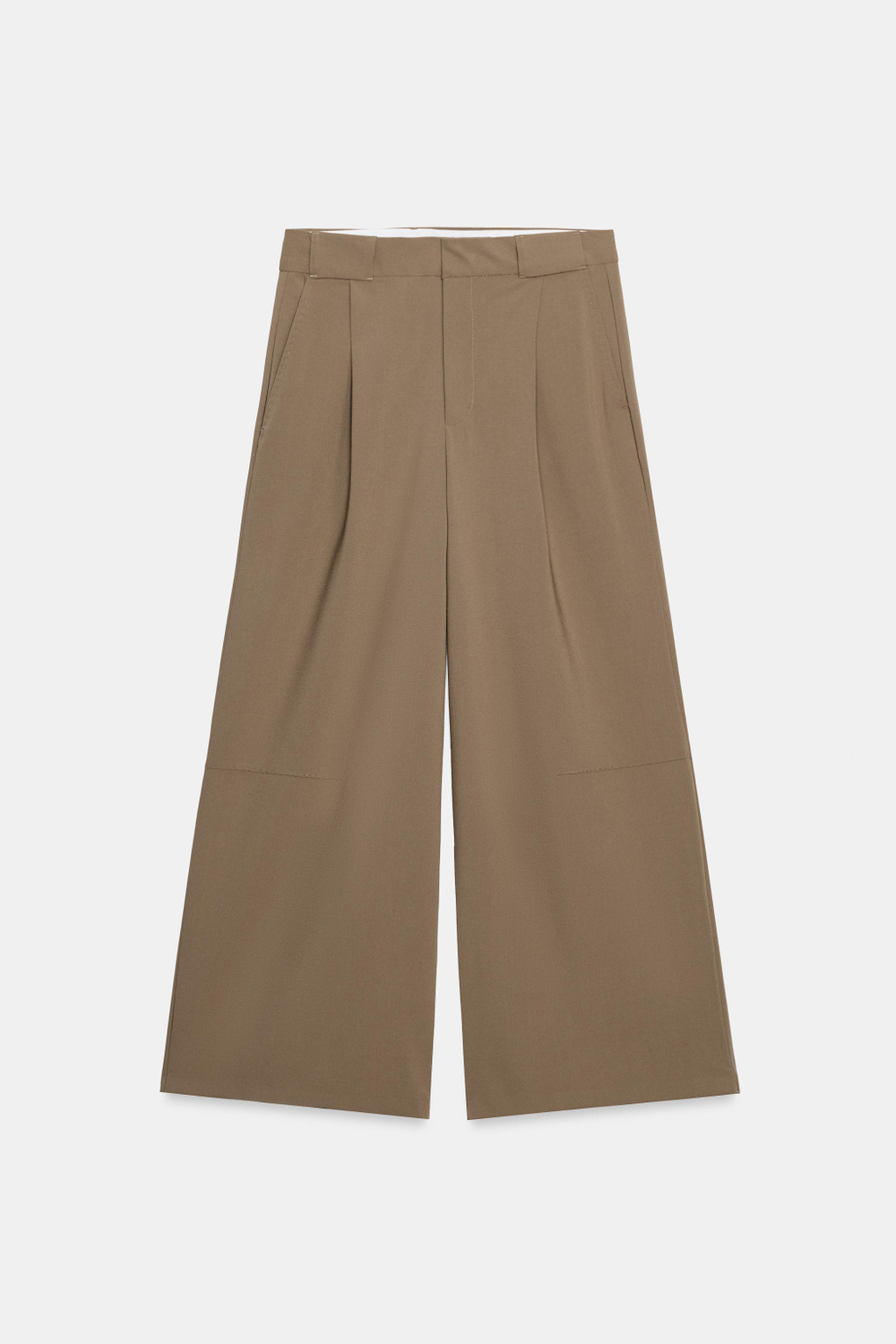 БРЮКИ С ЗАЩИПАМИ И СТРОЧКОЙ — ZARA