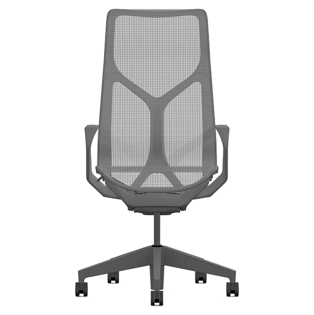 Кресло Herman Miller Cosm, высокая спинка, цвет Carbon, нерегулируемые подлокотники