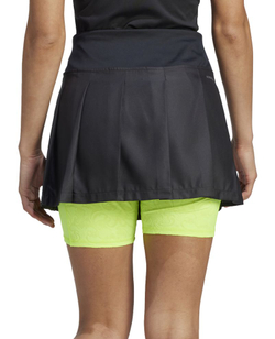 Теннисная юбка Adidas Pleat Skirt Pro - black/neon yellow