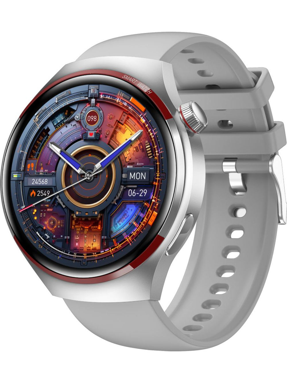 Смарт часы PARASMART Cyber 4PRO, серебристый
