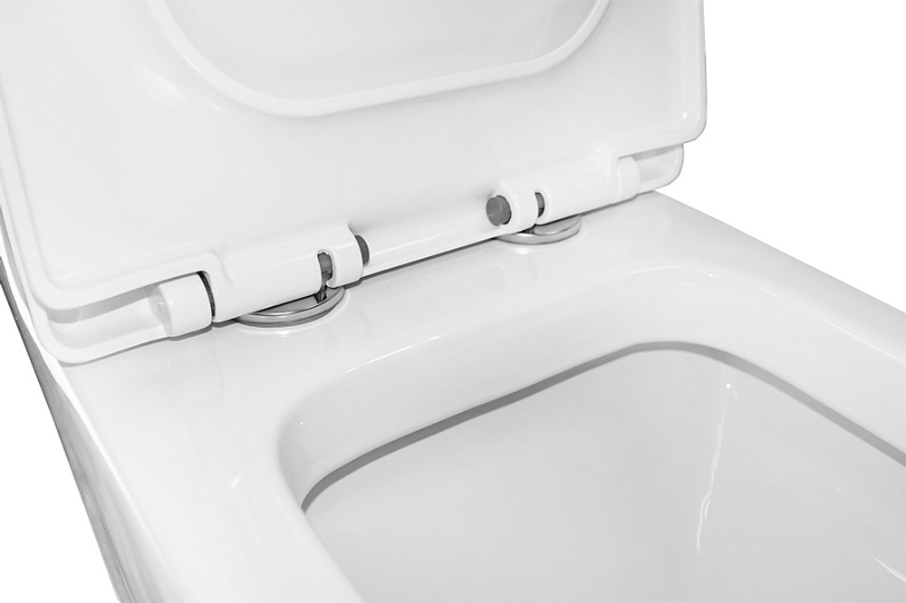 Унитаз-моноблок Azario RAYO 355х685х775 безободковый,с системой смыва Rimless, с быстросъемным сиденьем микролифт (AZ-6385)