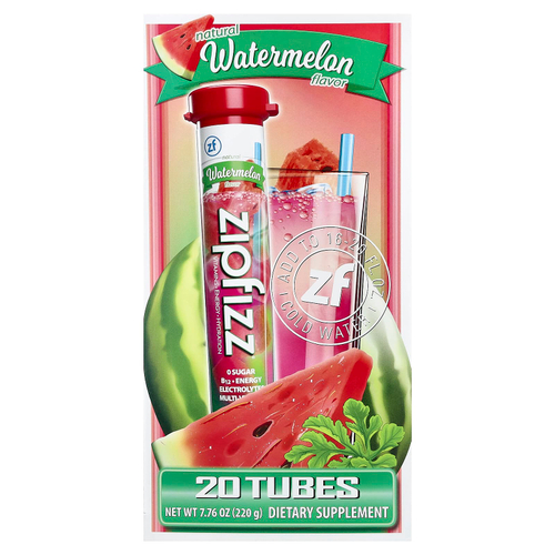 Zipfizz, смесь для энергетического напитка, со вкусом арбуза, 20 тюбиков по 11 г (0,39 унции)