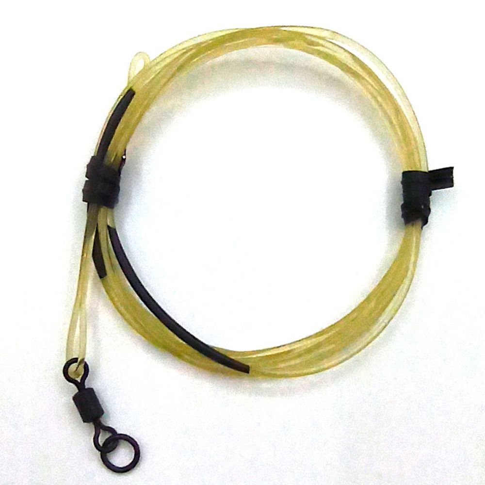 KORDA Монтаж готовый Dark Matter Leader №8 Ring Swivel Gravel Khaki 40lb 1м