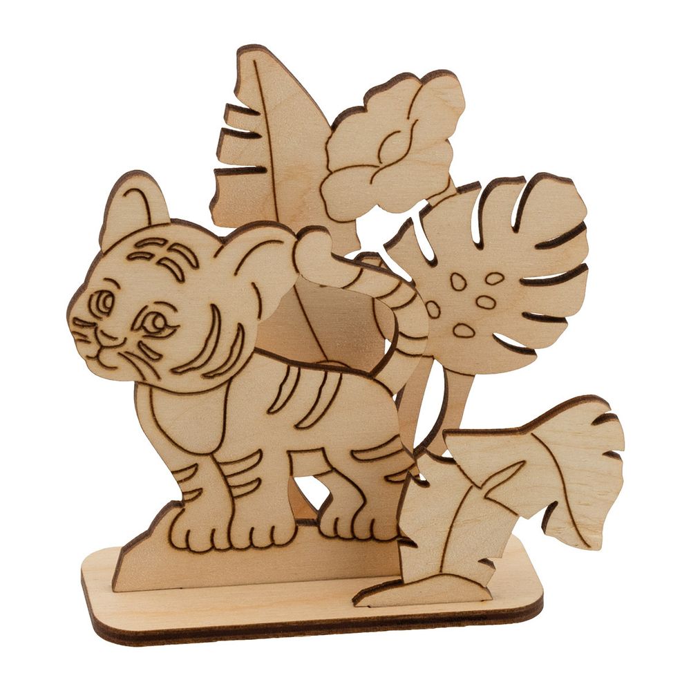 Заготовка из фанеры Тигренок в джунглях, 10х10х3.5 см, ВД-1023 Mr.Carving Заготовка из фанеры Тигренок в джунглях, 10х10х3.5 см, ВД-1023 Mr.Carving