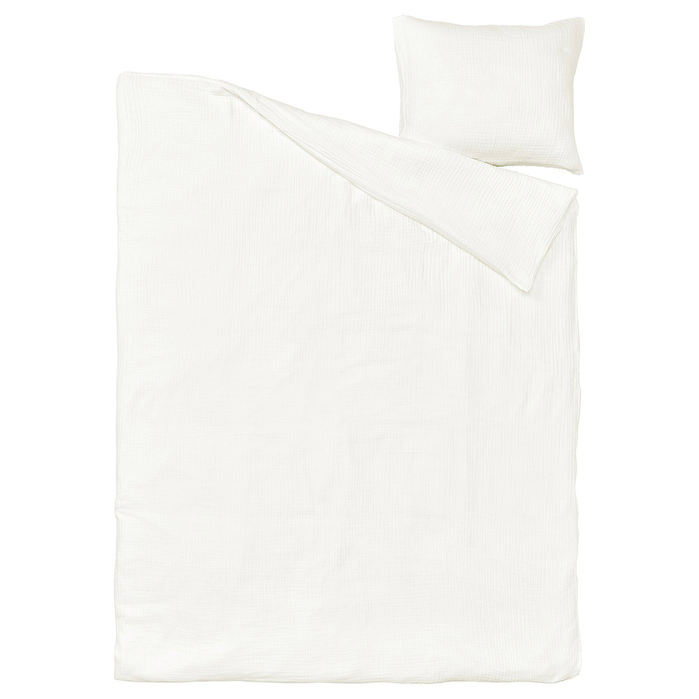 IKEA SCHERSMIN  (ИКЕА ШЕРСМИН)  -  Пододеяльник и наволочка - белый 150х200/50х60 см