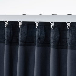 IKEA SANELA  (ИКЕА САНЕЛА)  -  Гардины, 2 шт. - тёмно-синий/на тесьме 140x300 см