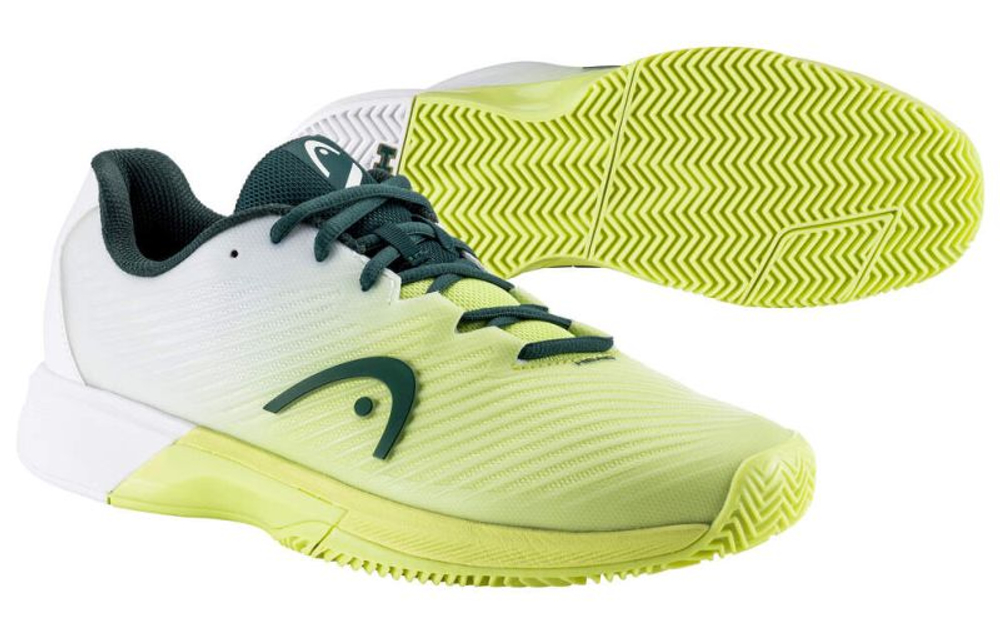 Meskie buty tenisowe Head Revolt Pro 4.0 Clay - light green/white