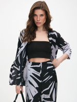 Костюм летний шелковый "ART SILK", 713.9054.09.09, цвет монстера черный