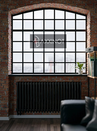Axxinot Sentir 3070 - трехтрубный трубчатый радиатор высотой 700 мм, нижнее подключение, черный