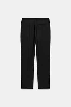 ZARA БРЮКИ ПРЯМОГО КРОЯ — ZW COLLECTION, ЧЕРНЫЙ
