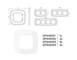 OF640102 Рамка OMEGA Coint (Белый Стекло органическое) 2-ая