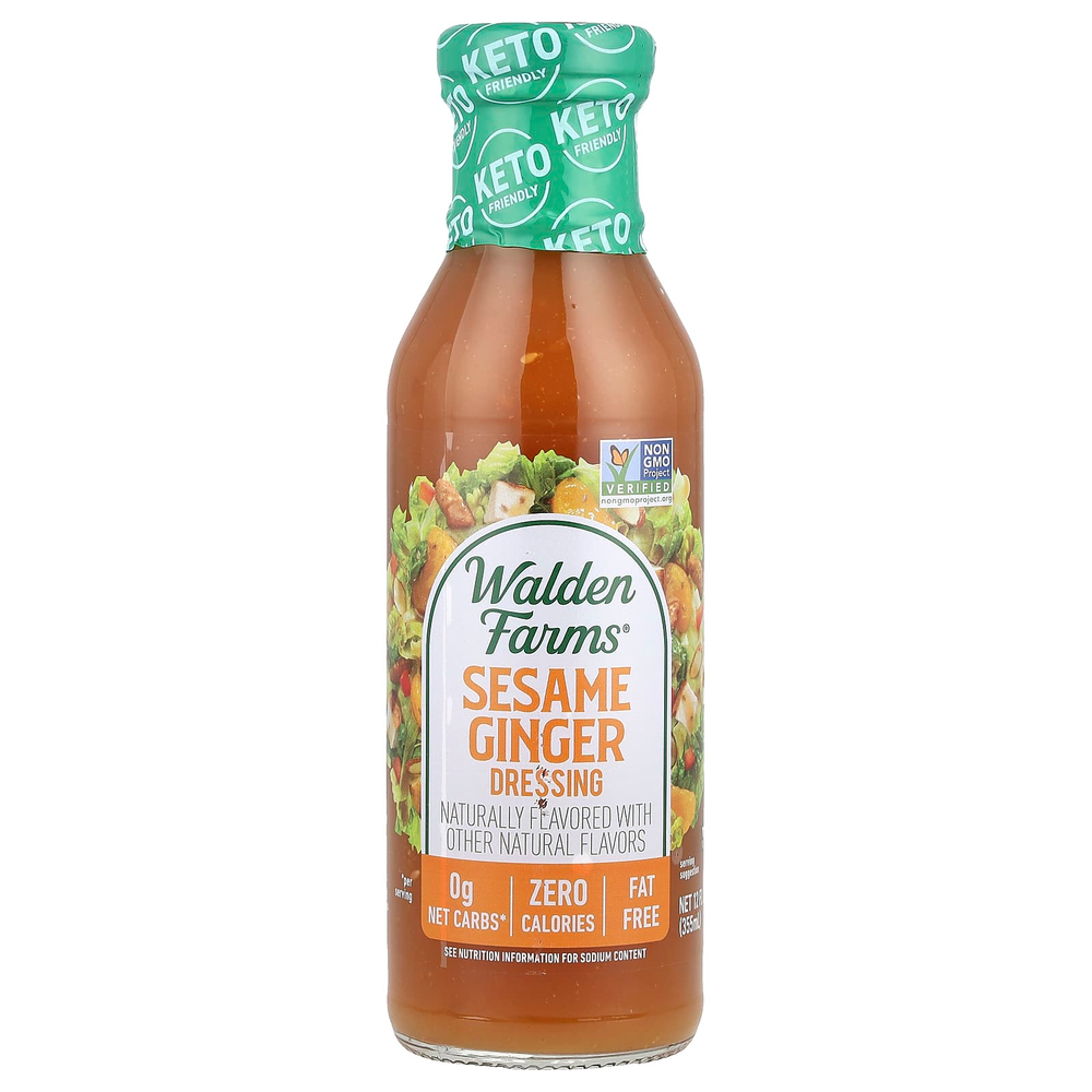 Walden Farms, Кунжутно-имбирная приправа, 12 жидких унций (355 мл)