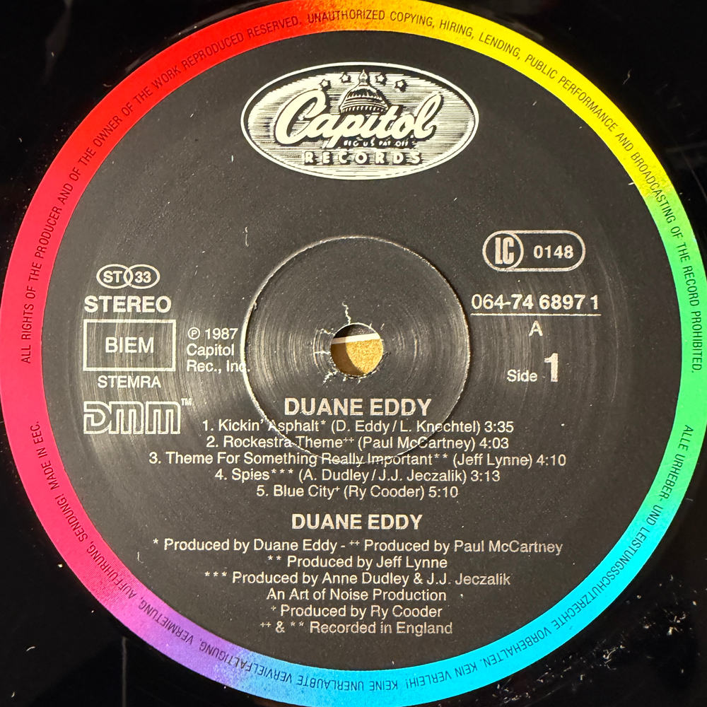 Duane Eddy ‎– Duane Eddy (Европа 1987г.) Т