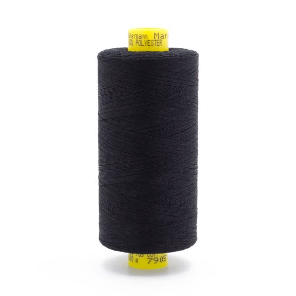 Нитка Gutermann Mara 120 (1000 метров), 1 кат., универсальная | 7905 черный обсидиан