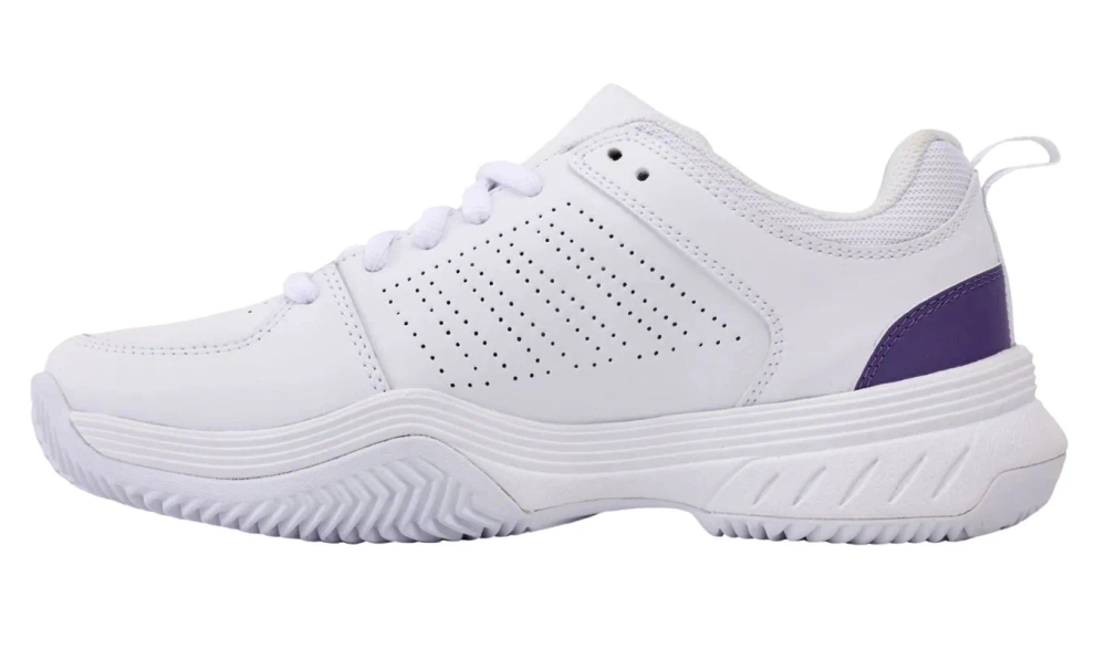 Женские теннисные кроссовки K-Swiss Court Express 2 Clay - white/purple haze/neon lavender