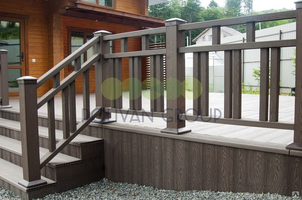 Столб ДПК PREMIUM 3D Венге Глубокая текстура 125*125*3000мм