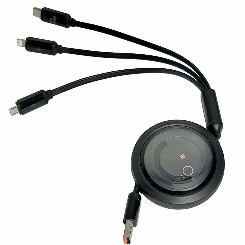 Кабель-зарядка Type-C Baseus Free2Draw 3в1 Micro/Lightning/Type-C 100W 1.1м (P10368700111-03) черный