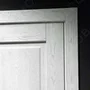 Межкомнатная дверь массив дуба эмаль Дверцов Кастро глухая белый RAL 9016