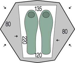Палатка Pinguin Aero 2 DAC