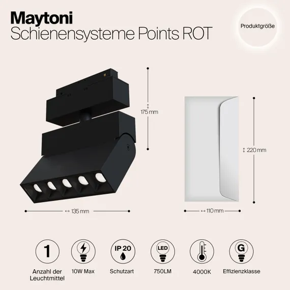 Трековый светильник Points Rot TR015-2-10W4K-B Maytoni