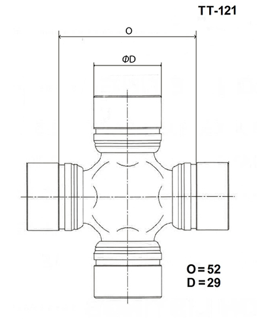 Крестовина карданного вала TOYO TT121