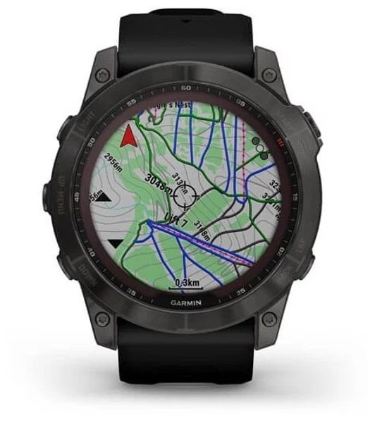 Умные часы Garmin Fenix 7X Sapphire Solar Wi-Fi, черный (010-02541-23)