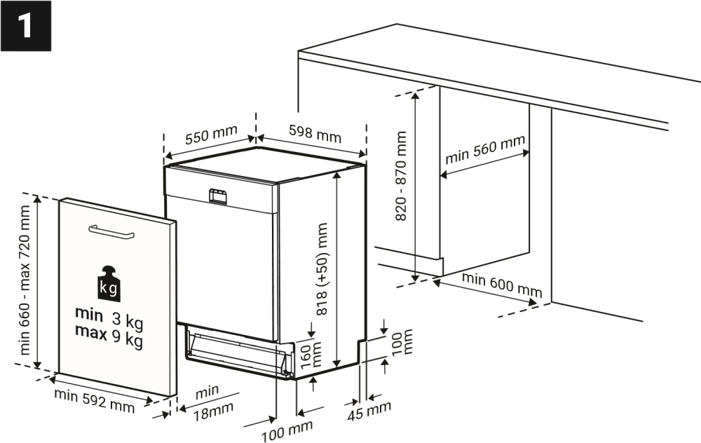 Встраиваемая посудомоечная машина Hotpoint HI 5D74 DF