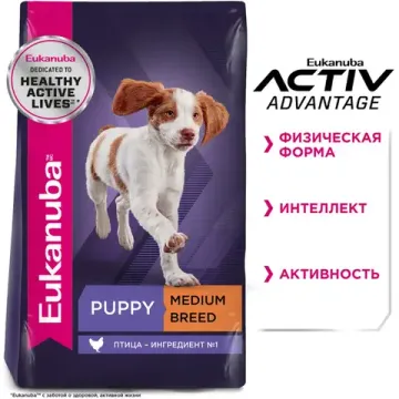 Eukanuba PUPPY MEDIUM BREED сухой корм для щенков средних пород, с птицей