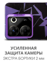 Дизайнерский чехол из пластика для TECNO CAMON 20 PRO 5G (не 4G!) с усиленной защитой камеры и глянцем