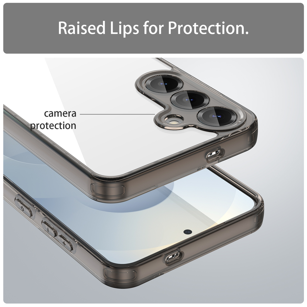 Усиленный чехол прозрачный для Samsung Galaxy S25+ и S24+, мягкие тонированные рамки с жесткой крышкой
