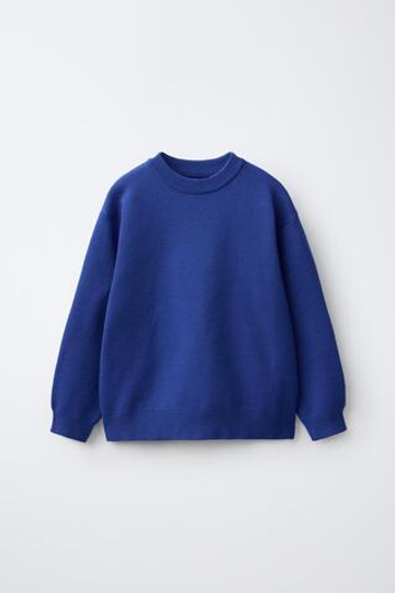 ZARA ОДНОТОННЫЙ СВИТЕР, ЯРКО-СИНИЙ
