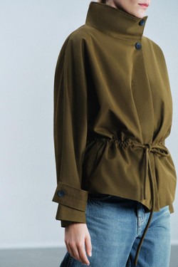 ZARA ПАРКА ОВЕРСАЙЗ — ZW COLLECTION, ОЛИВКОВЫЙ