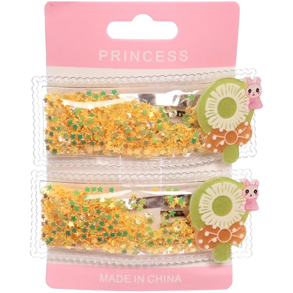 Зажимы для волос детские 2шт «Confetti», вкусняшки, микс 6 цветов, 7*2см