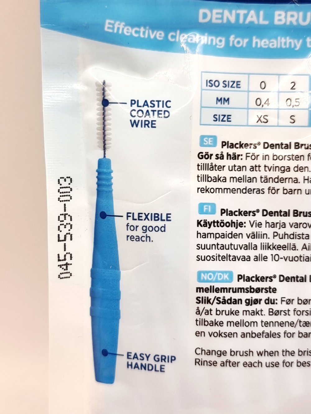 Межзубные ершики Plackers Dental Brush M 0,6 мм 24 шт. голубые