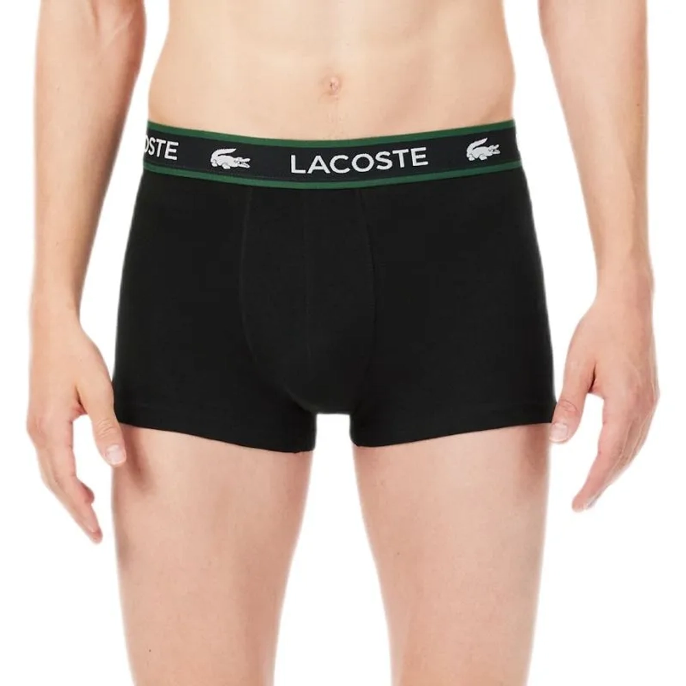 Мужские спортивные боксеры Lacoste Stretch Jersey Branded 3P - black