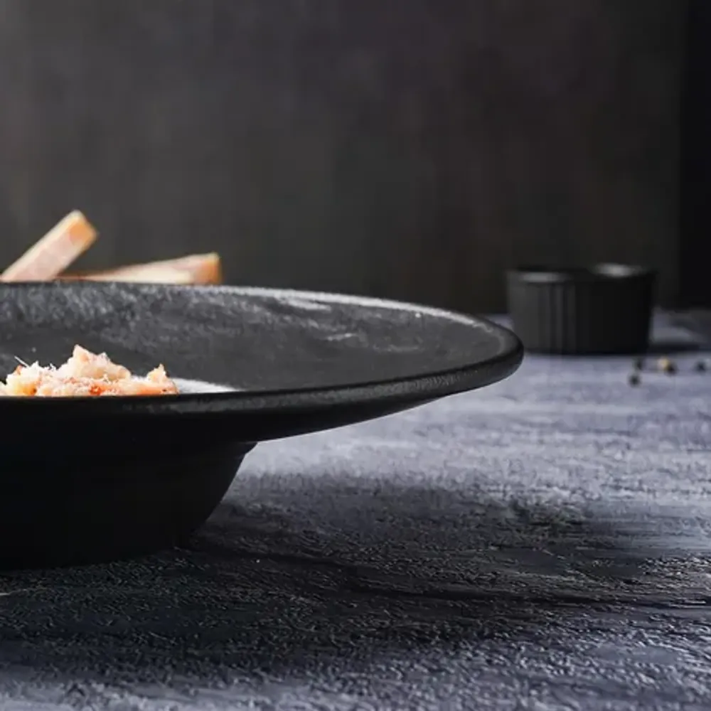 Тарелка глубокая 240 мл d 27 см h5,5 см для пасты/салата Black Raw Stellar P.L. Proff Cuisine [1]
