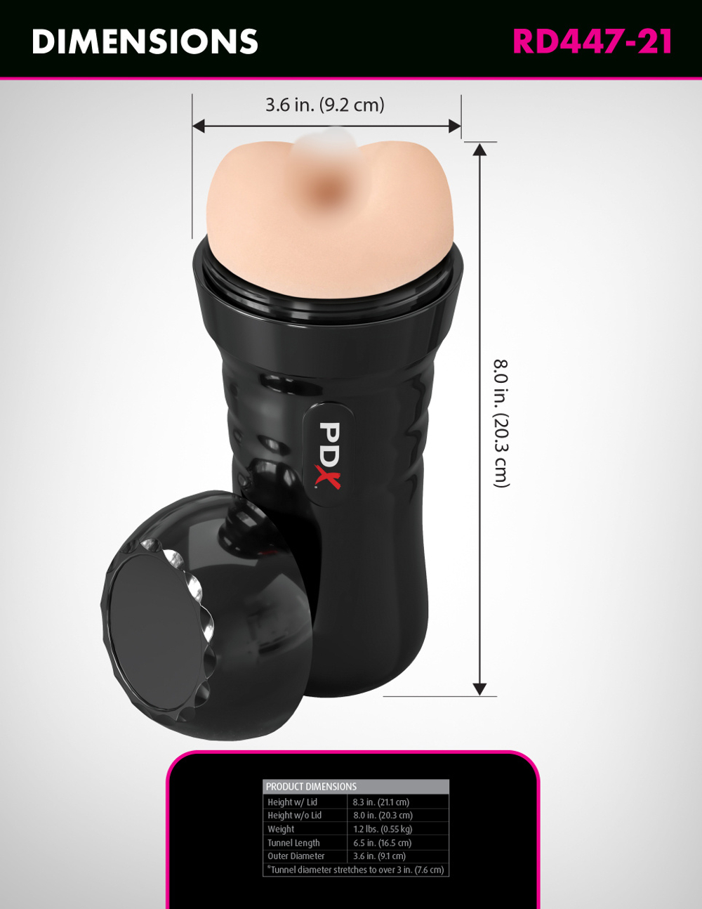 Самосмазывающийся Мастурбатор в Колбе Butthole Pipedream RD44721PD